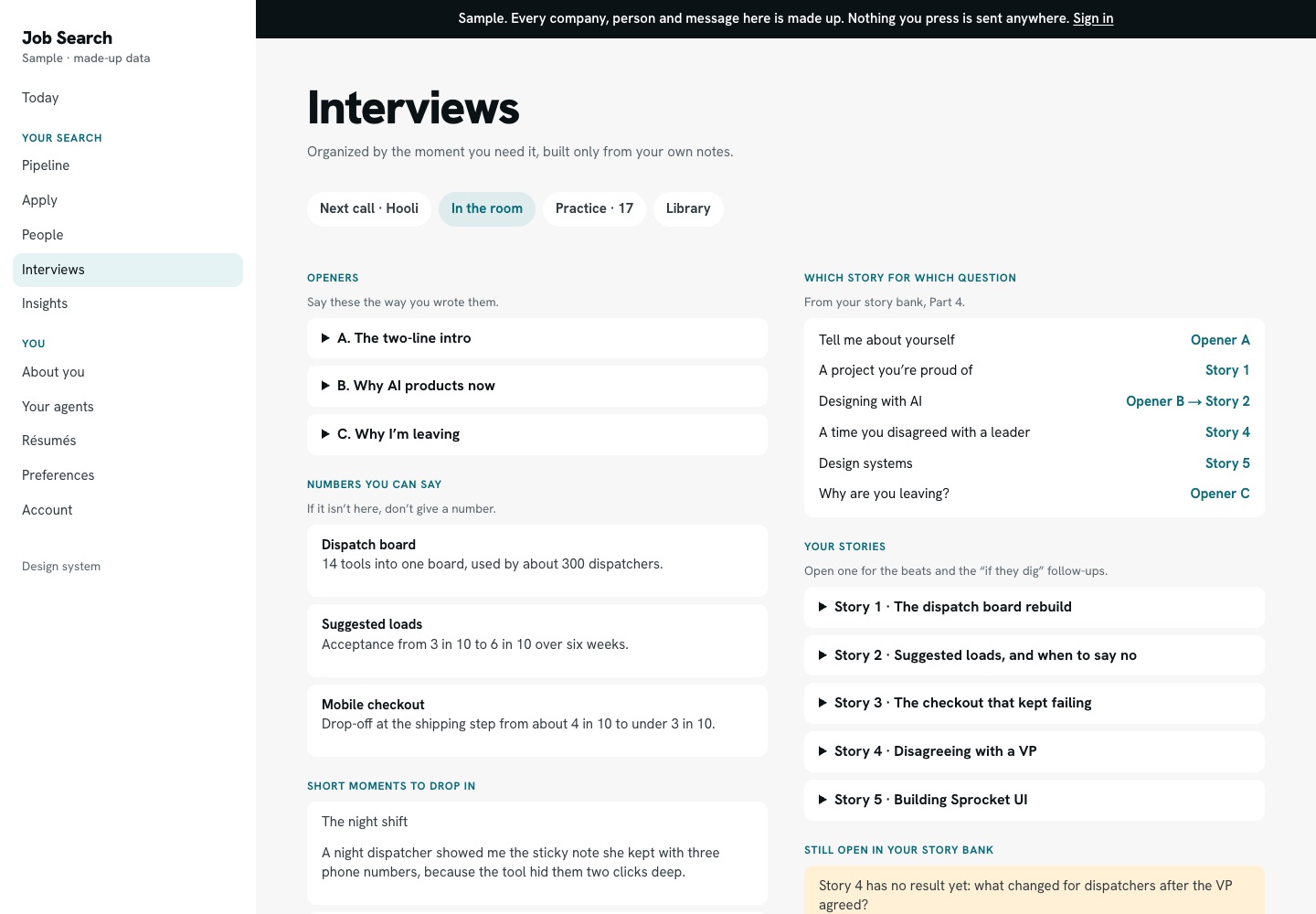 Interviews: the next call, what to say in the room, practice and the library